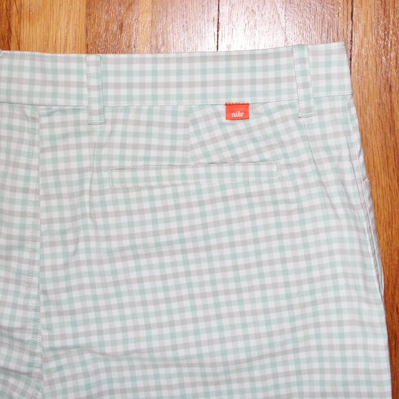 Nike Dri-Fit UV Plaid Golf Shorts Mens 38 Green - Picture 6 of 7